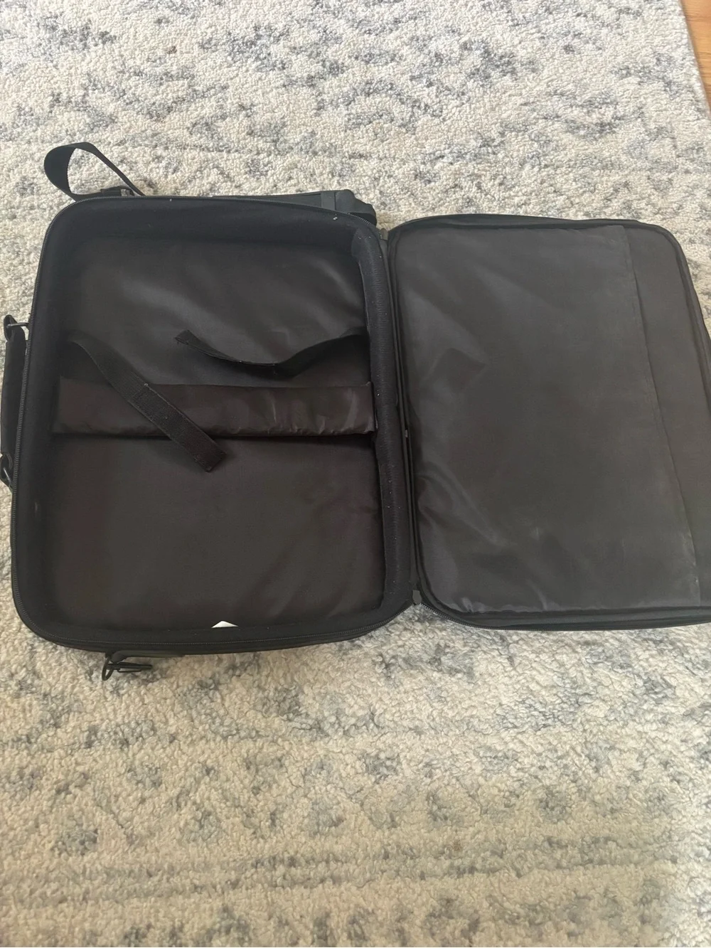 Inland black laptop briefcase designed to fit screens up to 15.6 inches